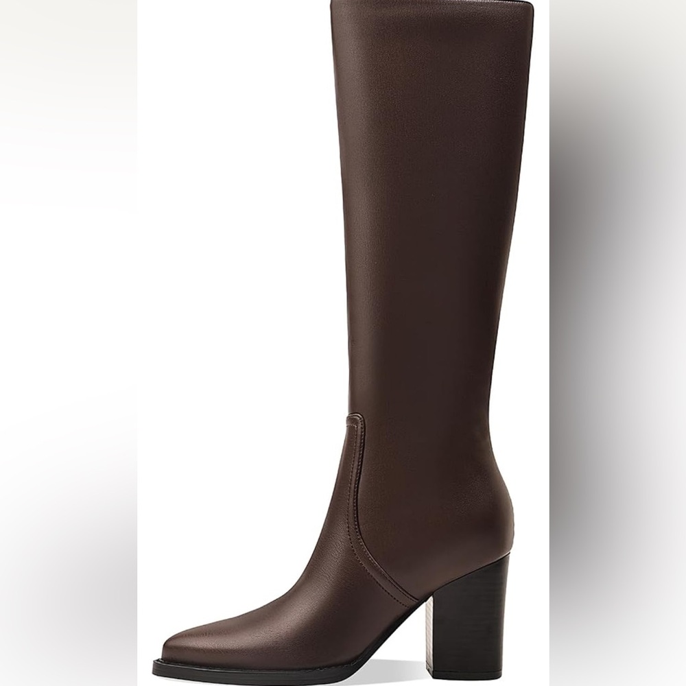 Elegant Brown Knee-High Women's Boots